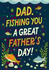Funny Father's Day Card - Fishing You A Great Day created by Mrs Best Paper Co.