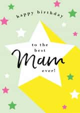 Classic Birthday Card - Best Mam Ever created by Michelle Fiedler Design