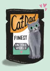 Cute Father's Day Card - Finest In The World - Cat Dad created by @AimeeStevens.Design