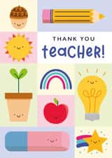Cute Thank You Card - For Teacher - End of Term created by Joanne Hawker