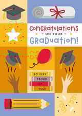 Cute Graduation Card - So Very Proud of You - Illustrations created by Joanne Hawker