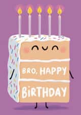 Cute Birthday Card - For Brother - Jellycat Cake created by Sophie Kent Illustration