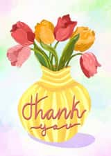 Pretty Thank You Card - Flowers - Vase created by ByMonachello