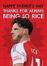 Arsenal Father's Day Card - Declan Rice - Football created by AbiGoLucky