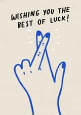 Cute Good Luck Card - Fingers Crossed created by studionough
