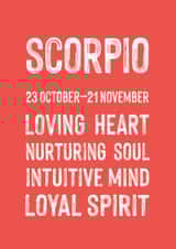 Classic Birthday Card - Scorpio created by Studio 9