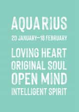 Classic Birthday Card - Aquarius created by Studio 9