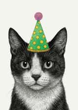 Cute Birthday Card - Party Cat created by Vicky