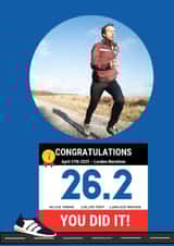 Personalised Congratulations Photo Card created by Kerrylovescards - Classic Congratulations Card - London Marathon 2025 - You Did It!