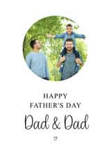 Personalised Father's Day Photo Card created by Kalm Lettering - Classic Father's Day Card - Dad And Dad - LGBTQ+