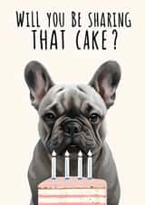 Cute Frenchie Birthday Card created by Rebel & Wild