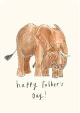 Cute Father's Day Card - Elephants - Baby Elephant created by Becca Hall illustration