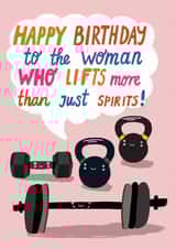 Fun Birthday Card - For Her - Weights created by Forever Funny