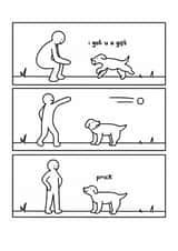 Funny Just Because Card - Dog - Comic created by Redback Cards