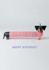 Funny Birthday Card - Dachshund - Long Sausage Dog created by Redback Cards