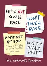 Funny Leaving Card - Office Phrases created by Cookie Design