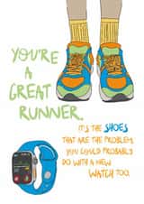 Funny Good Luck Card - Great Runner - Marathon created by Dandelion Stationery