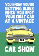 Funny Birthday Card - Vintage Car Show created by Pickled Prints