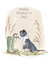 Cute Father's Day Card - Border Collie - Hedgehog created by Paper Shed Design
