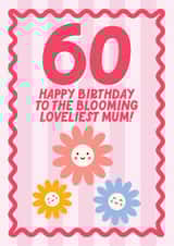 Cute Birthday Card - For Mum - 60th - Blooming Lovely created by Blush & Blossom 