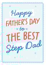 Classic Father's Day Card - For Stepdad - Stars created by Percy & Pearl