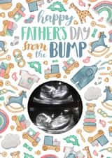 Personalised Father's Day Photo Card created by Elena O'Neill - Happy Father's Day from the bump
