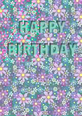 Pretty paper cut inspired birthday card for her created by Alfie and Archie Crafts