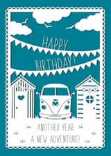 Classic Birthday Card - Beach Camping created by Alfie and Archie Crafts