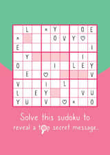 Cute Anniversary/Valentine's Day Card - Sudoku Puzzle created by Curiosity Unboxed