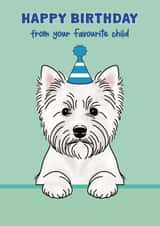 Cute Birthday Card - West Highland Terrier created by Choo Choo 