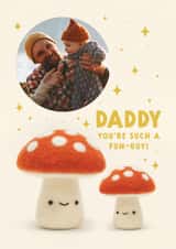 Personalised Father's Day Photo Card created by Lemon and Sugar - Cute Father's Day Card - For Daddy - Mushrooms