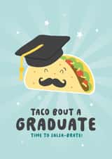 Punny Graduation Card - Taco - Salsa Pun created by Kreate Paper Co.