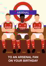 Arsenal Birthday Card - Arsenal Fan - Players created by Paul Jones