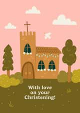 Cute Christening Day Card - Baby Girl created by Abbie Imagine