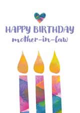 Classic Birthday Card - For Mother-In-Law - Candles created by size3art