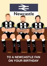 Newcastle United Birthday Card - Newcastle Fan - Legends created by Paul Jones