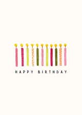 Classic Birthday Card - Colourful Candles created by Chipper Prints
