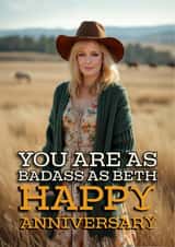 Funny Anniversary Card - Beth Dutton - Yellowstone created by Shower Thoughts