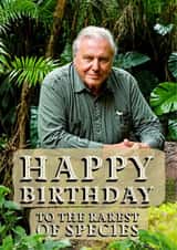 Funny Birthday Card - David Attenborough - Rare Species created by Shower Thoughts