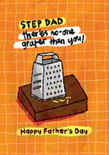 Punny Father's Day Card - For Stepdad - Grater created by The Playful Indian