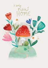 Pretty New Home Card - Toadstool House created by Great British Card Company