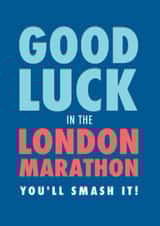 Classic Good Luck Card - Good Luck - London Marathon created by Rebecca Prinn