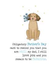 Cute Father's Day Card - Obligatory - Fabulous Dad created by Dandelion Stationery
