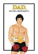 Rocky Father’s Day Card - Rocky Balboa Boxer created by Choo Choo 