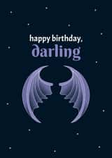 ACOTAR Birthday Card – Rhysand “Happy Birthday, Darling” - Fae Fantasy Book Gift created by Digital Waves