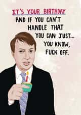 Funny Birthday Card - Peep Show - Just Fuck Off created by Pencilface