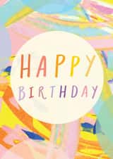 Classic Birthday Card - Pastel Abstract Pattern created by Katt Jones