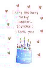 Classic Birthday Card - Handsome Boyfriend created by HCD Illustration