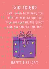 Funny Birthday Card - For Girlfriend - Link created by @Laura Lonsdale Designs