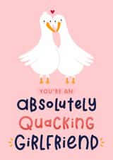 Cute Anniversary Card - For Girlfriend - Duck Pun created by Joanne Hawker